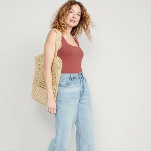 Old Navy Fitted Square Neck Bodysuit